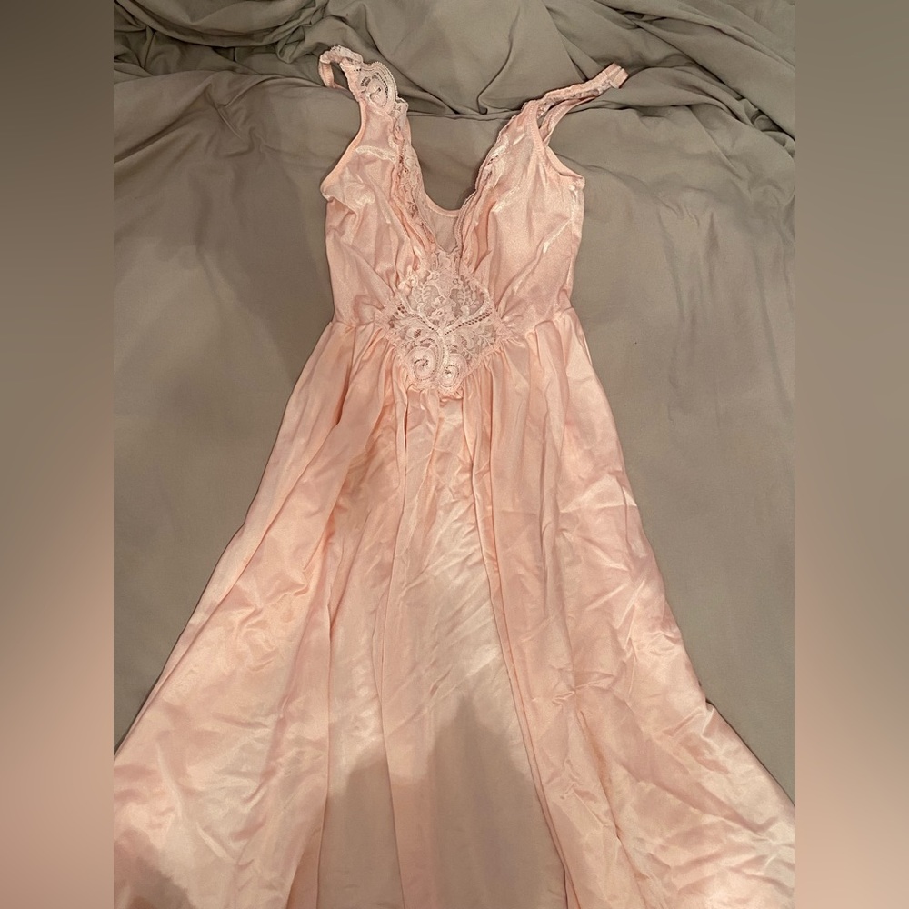Long light Pink Slip Dress Size:S
